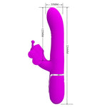 Pretty Love Vibrador Coelho Multifunções 4 Em 1 Borbolete Fúcsia