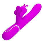 Pretty Love Vibrador Coelho Multifunções 4 Em 1 Borbolete Fúcsia