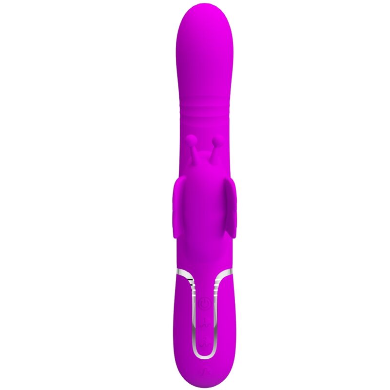 Vibrador Conejo Multifunción 4 en 1 Pretty Love Mariposa Fucsia