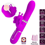 Pretty Love Vibrador Coelho Multifunções 4 Em 1 Borbolete Fúcsia