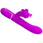 Pretty Love Vibrador Coelho Multifunções 4 Em 1 Borbolete Fúcsia