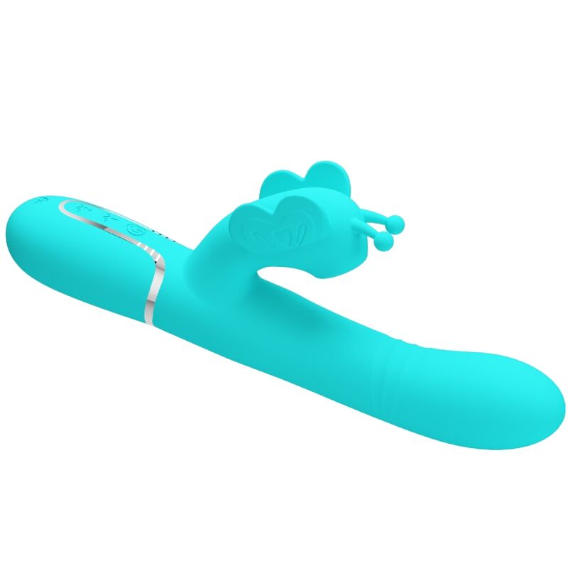 Pretty Love Vibrador Coelho Multifunções 4 Em 1 Butterfly Aqua Verde