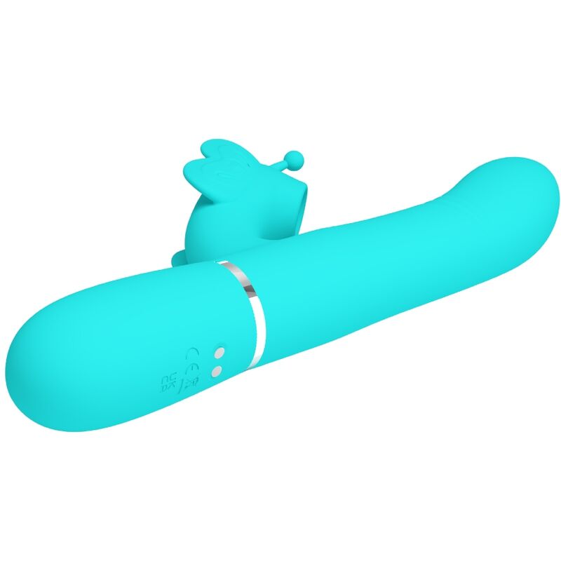 Pretty Love Vibrador Coelho Multifunções 4 Em 1 Butterfly Aqua Verde
