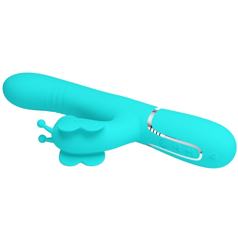 Pretty Love Vibrador Coelho Multifunções 4 Em 1 Butterfly Aqua Verde