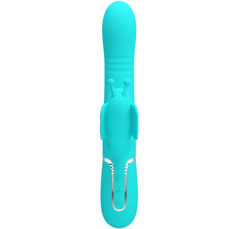 Vibrador conejo multifunción 4 en 1 Pretty Love Butterfly Aqua Verde