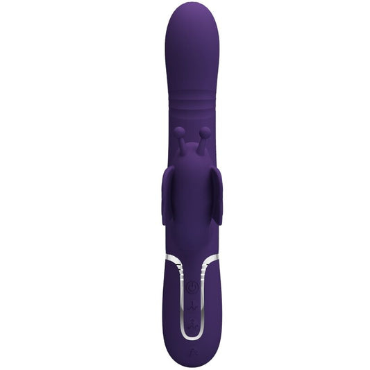 Vibrador de Conejo Multifunción 4 en 1 Pretty Love Mariposa Morado