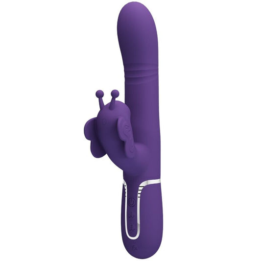 Vibrador de Conejo Multifunción 4 en 1 Pretty Love Mariposa Morado