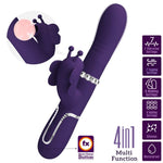 Pretty Love Vibrador Coelho Multifunções 4 Em 1 Borboleta Roxo