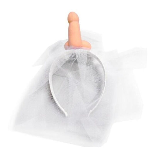Diablo Picante - Velo de Novia Blanco con Pene