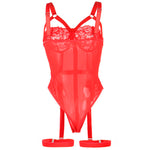 Sublime Teddy Con Ala Liga Detalle Pecho Rojo S/m