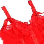 Sublime Teddy Con Ala Liga Detalle Pecho Rojo S/m