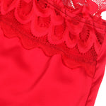 Subblime Babydoll de Cetim Com Renda Vermelha S/m