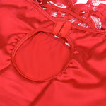 Subblime Babydoll de Cetim Com Renda Vermelha S/m