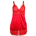Subblime Babydoll de Cetim Com Renda Vermelha S/m