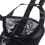 Body Teddy Subblime Con Liga Con Detalle De Encaje y Tiras Negro L/XL