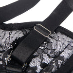 Body Teddy Subblime Con Liga Con Detalle De Encaje y Tiras Negro L/XL