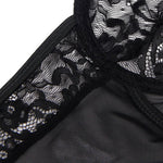 Body Teddy Subblime Con Liga Con Detalle De Encaje y Tiras Negro L/XL