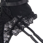 Body Teddy Subblime Con Liga Con Detalle De Encaje y Tiras Negro L/XL