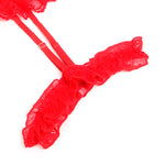 Subblime Teddy Com Liga Com Detalhe Renda e Tiras Vermelha S/m