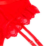 Subblime Teddy Com Liga Com Detalhe Renda e Tiras Vermelha S/m