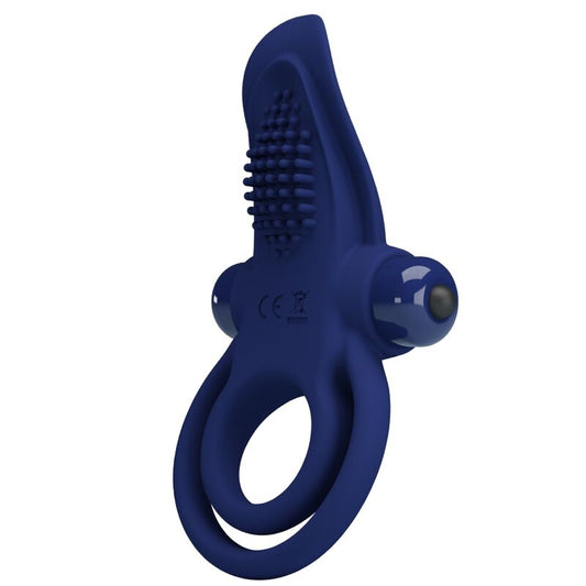 Pretty Love Bronson Anel Duplo Com Vibrao Azul