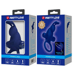Pretty Love Jiro Anel de Coelho Com Vibrao Azul