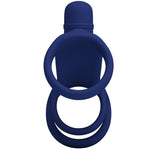 Pretty Love Anillo Vibrador Elish con Extensor Azul