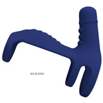 Pretty Love Anillo Vibrador Elish con Extensor Azul