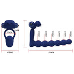 Pretty Love Ajmal Anel Vibrador Com Plug Azul