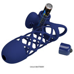 Pretty Love Giann Anel Vibrador Com Bainha de Silicone Azul