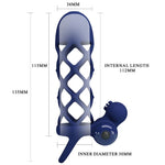 Pretty Love Giann Anel Vibrador Com Bainha de Silicone Azul
