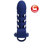 Pretty Love Altaf Anel Vibrador Com Bainha de Silicone Azul
