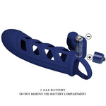 Pretty Love Altaf Anel Vibrador Com Bainha de Silicone Azul