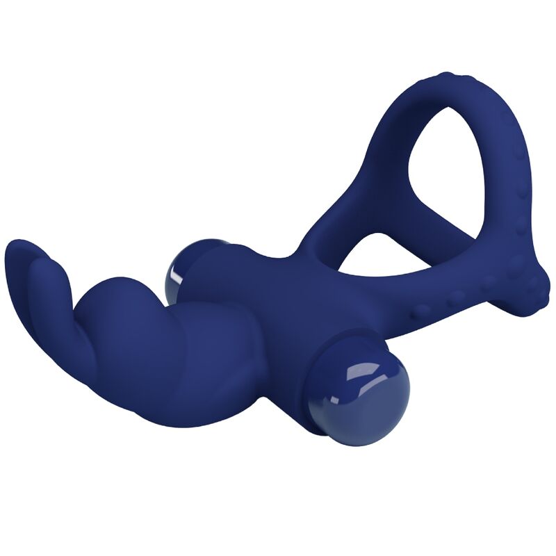 Pretty Love - Luchito Anel Vibrante Duplo Coelho Azul