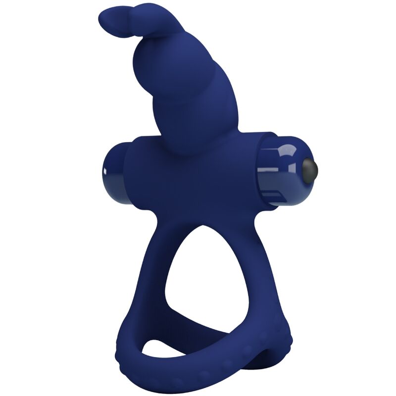 Pretty Love - Luchito Anillo Vibrante Doble Conejo Azul