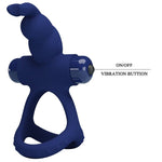Pretty Love - Luchito Anel Vibrante Duplo Coelho Azul