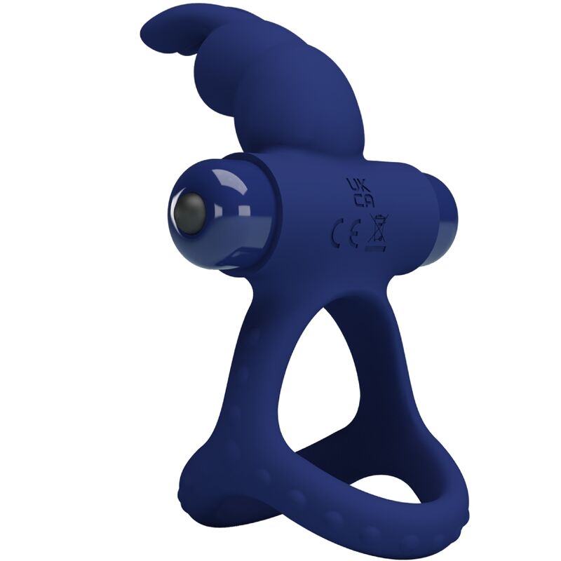 Pretty Love - Luchito Anel Vibrante Duplo Coelho Azul