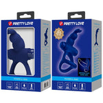 Pretty Love - Luchito Anel Vibrante Duplo Coelho Azul