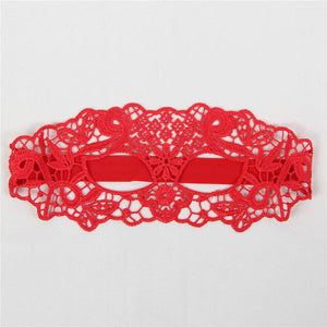 QUEEN LINGERIE - MSCARA DE RENDA VERMELHA