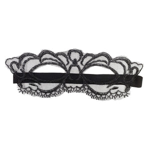 QUEEN LINGERIE - MSCARA DE RENDA FINA PRETA