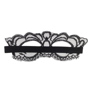 QUEEN LINGERIE - MSCARA DE RENDA FINA PRETA