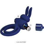 Pretty Love - Darey Anel Vibrante Duplo Coelho Azul