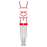 Livco Corsetti Fashion Thiara Lc 20213 Conjunto Body + Medias Rojo L/xl