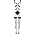 Livco Corsetti Fashion Thiara Lc 20213 Conjunto Body + Medias Negras S/m
