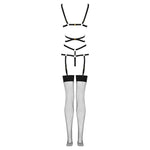 Livco Corsetti Fashion Thiara Lc 20213 Conjunto Body + Medias Negras S/m