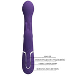 Pretty Love Dejon Vibrador Coelho 3 Em 1 Multifuno Roxo