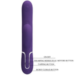 Pretty Love Perlita Vibrador Punto G 3 En 1 Multifunción Púrpura