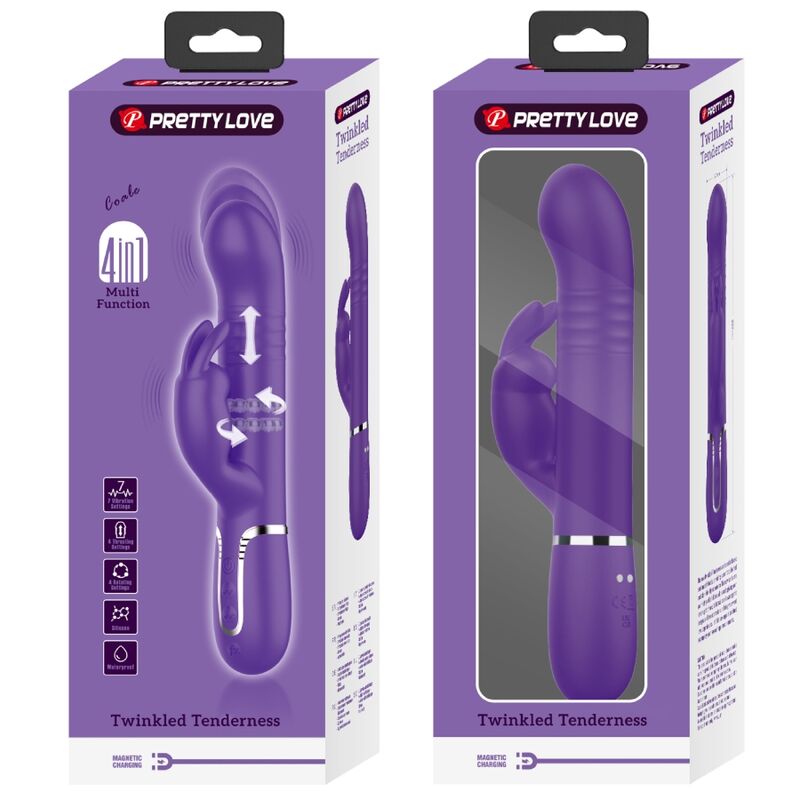 Pretty Love Coale Vibrador  Coelho 4 Em 1 Roxo