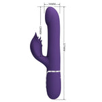 Pretty Love Zalin Vibrador de Coelho Pérolas 4 Em 1 Roxo