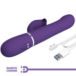 Pretty Love Zalin Vibrador de Coelho Pérolas 4 Em 1 Roxo